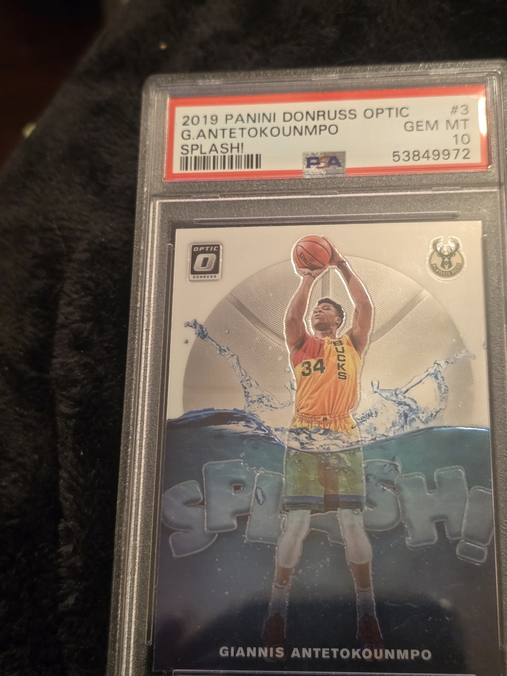 PSA 10 GEM MINT Panini DONRUS OPTIC Slash Giannis Antetokounmpo SILVER HOLO Card